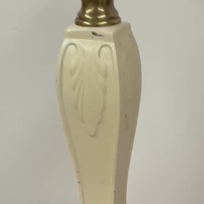 Vintage Brass Enamel Lamp, Mid Century Brass Desk Lamp, Decorative Stylish Vintage Lamp