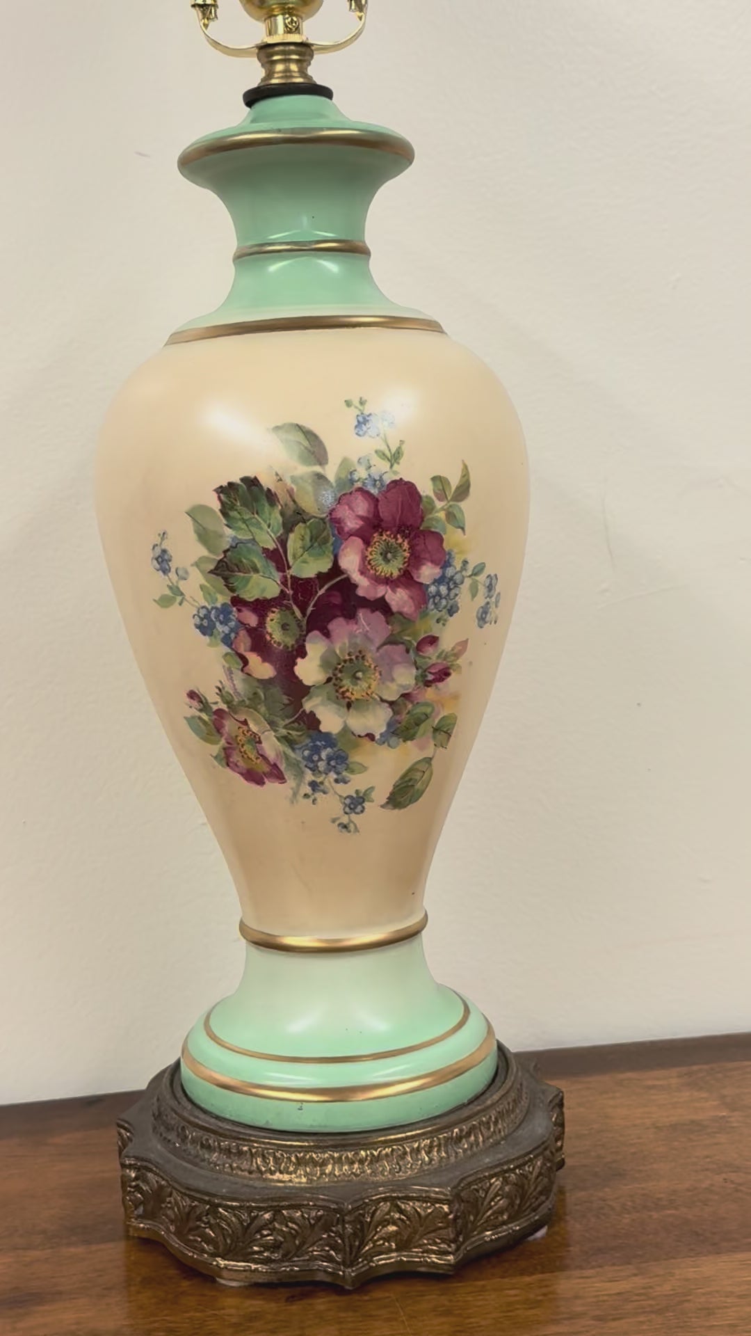 Green Ceramic Urn Lamp