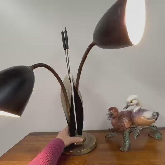 Mid Century Cattail Adjustable Lamp