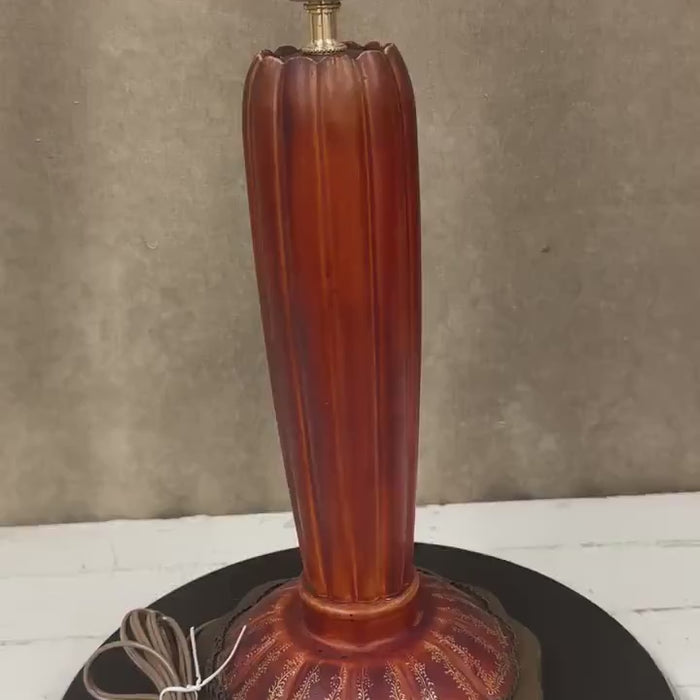 French Ceramic Art Nouveau Lamp