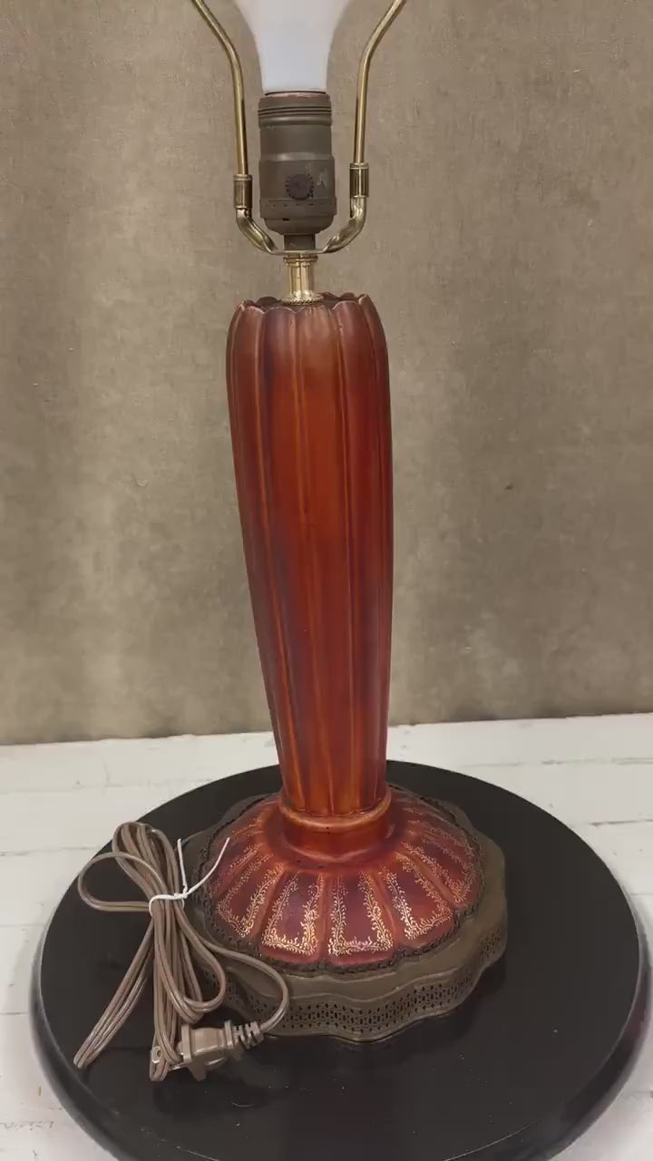 French Ceramic Art Nouveau Lamp