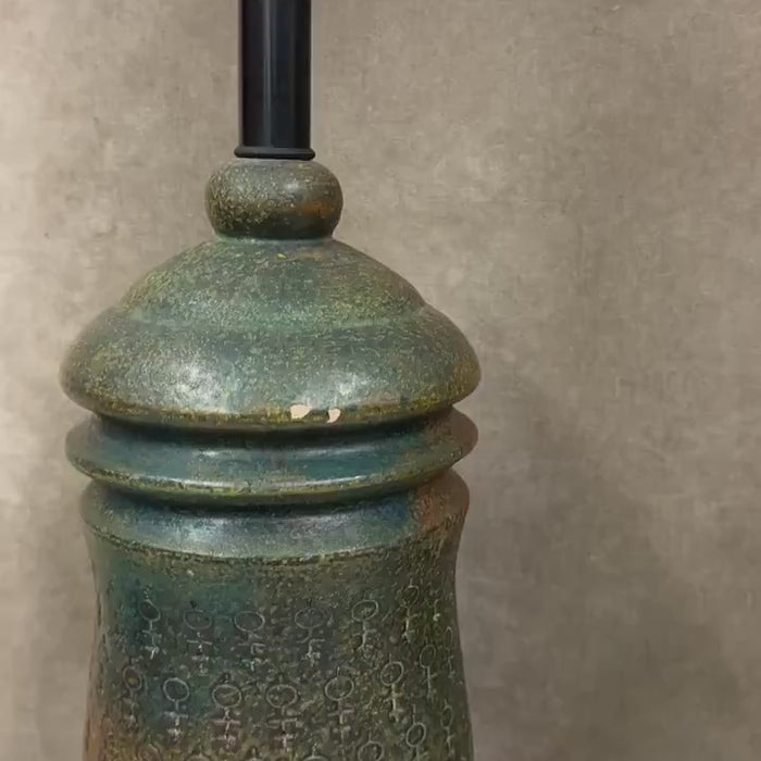 Ceramic Vintage 1960s Table Lamp Pair,  Collectible Decorative Aldo Londi Lamp