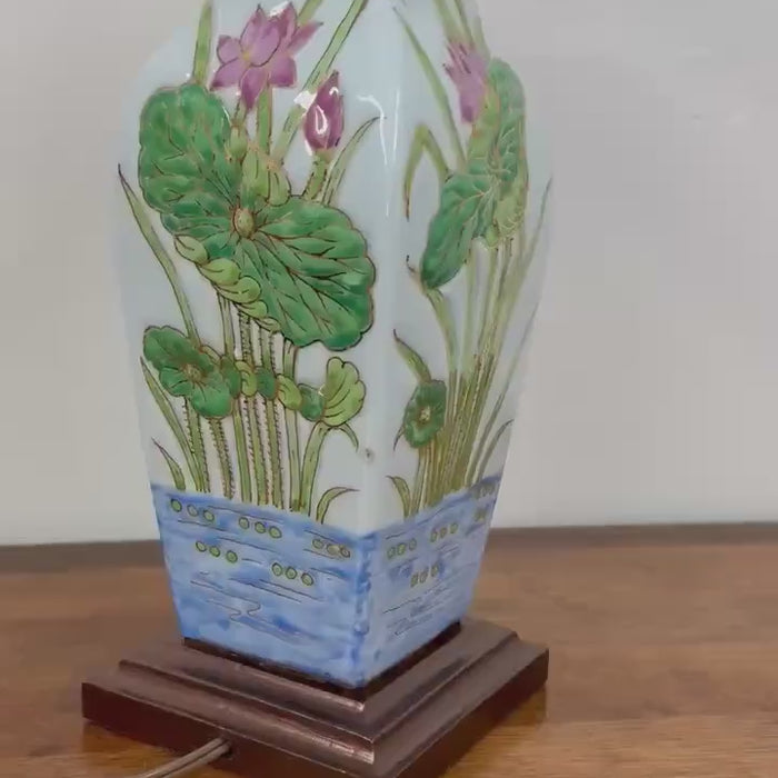 Handcrafted Ornate Decorative Thai Vase Lamp, Unique Boho Table Lamp, Asian Eclectic Vase Lamp