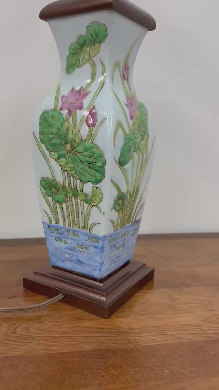 Handcrafted Ornate Decorative Thai Vase Lamp, Unique Boho Table Lamp, Asian Eclectic Vase Lamp