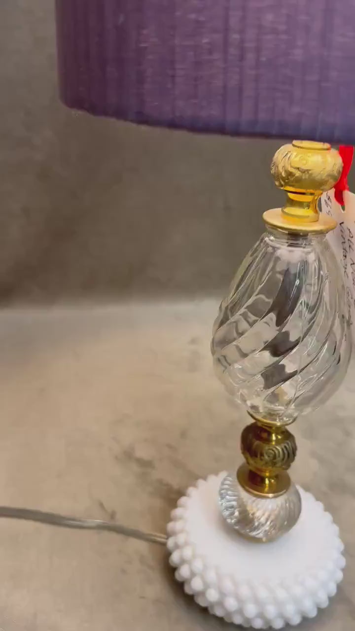Ursula - Brassy and Glassy - Handmade Table Lamp, Modern Unique Desk Lamp