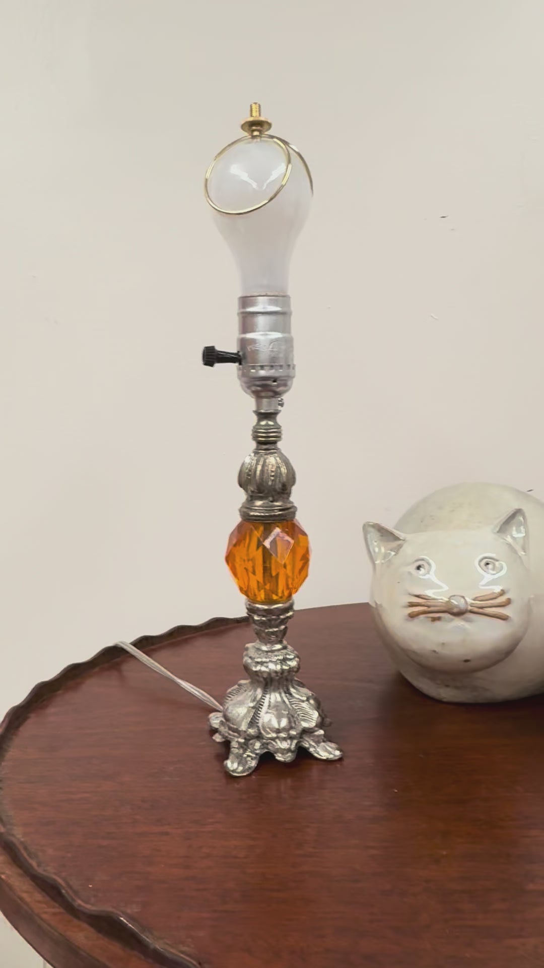 Orange Candlestick Lamp