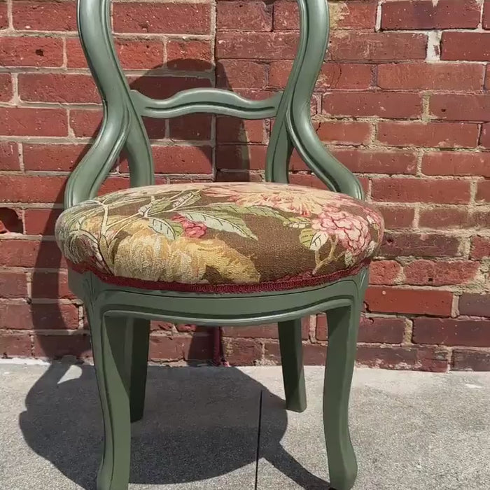 Floral Balloon Back Chair