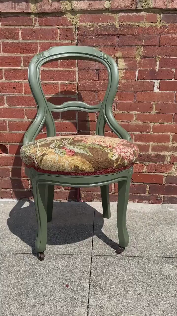 Floral Balloon Back Chair