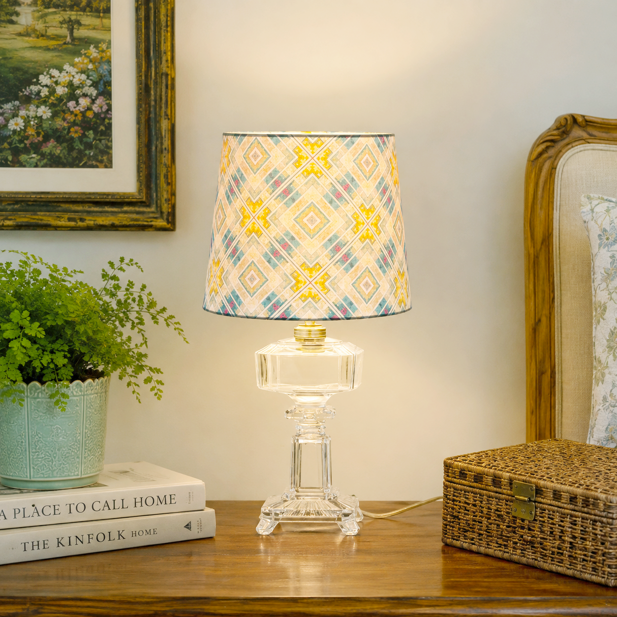 Antique Ripley Lamp; Co. Glass Oil Lamp Converted to Electric – 1870s Hollow Stem Table Lamp