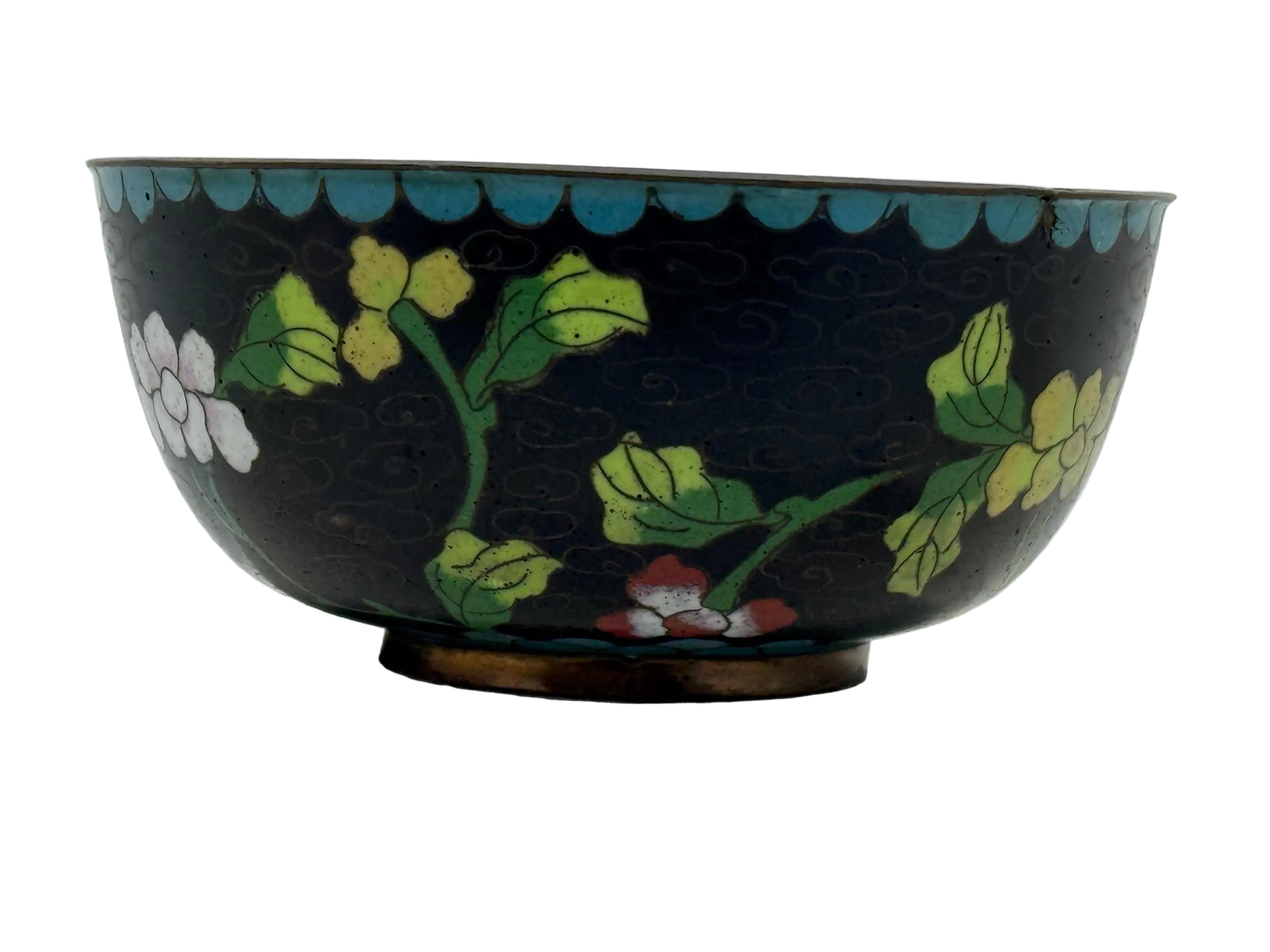 Vintage Chinese Cloisonné Bowl 4.5”