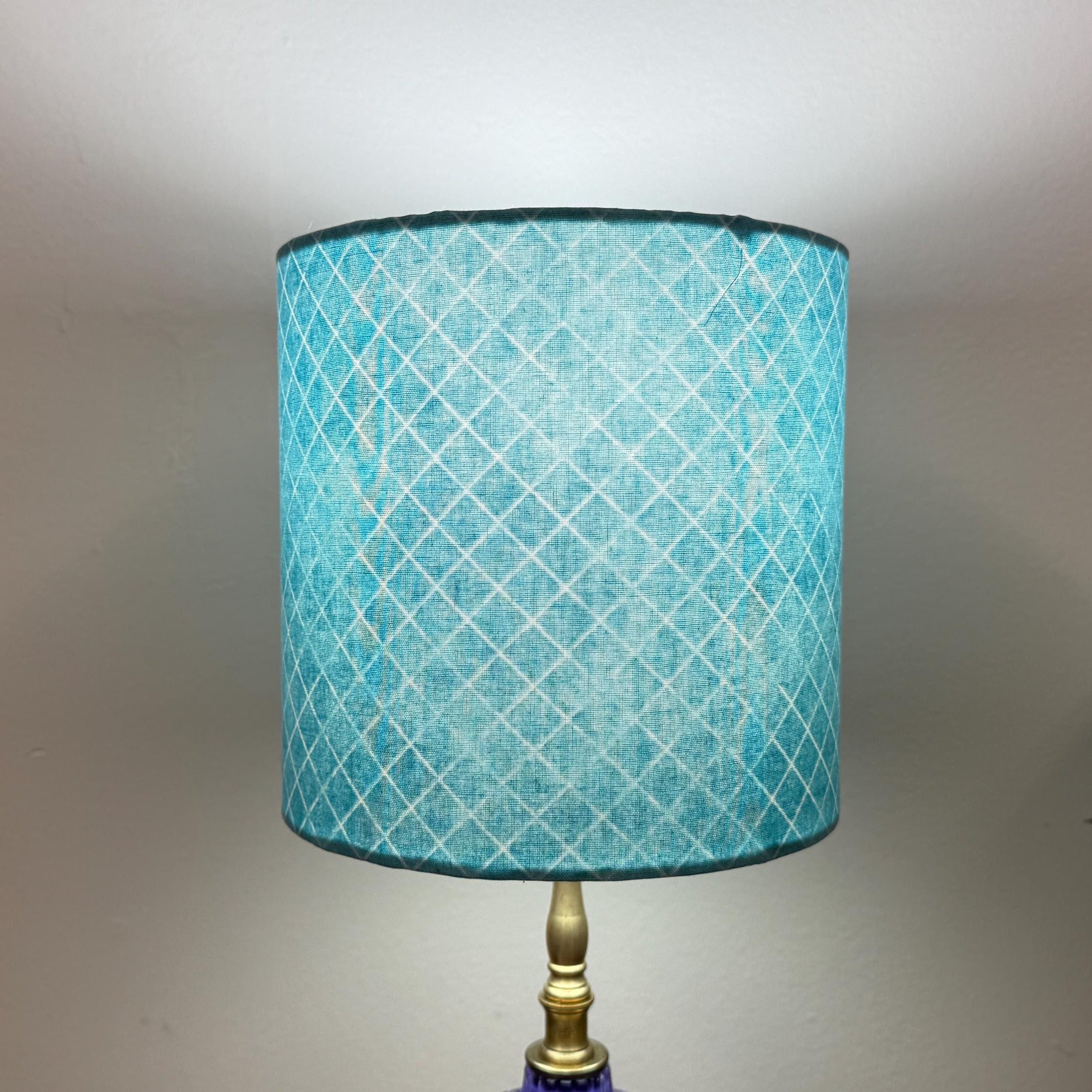 7 Inch Turquoise Drum Shade